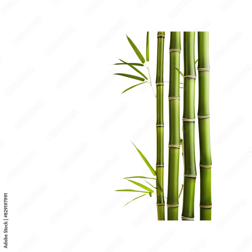 Green Bamboo , Isolated On Transparent Background, For Design And Printing Green Bamboo , Isolated On Transparent Background, For Design And Printing