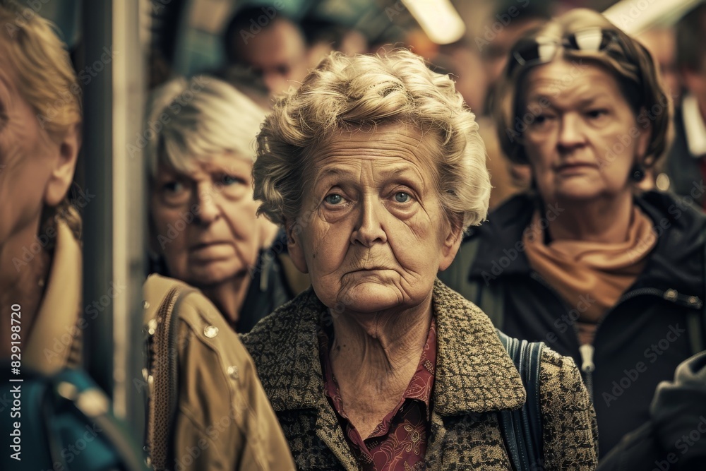 Portrait of an elderly woman in the city. Toned. Portrait of an elderly woman in the city. Toned.