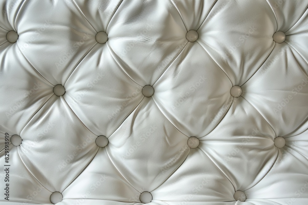Seamless white leather sofa texture background