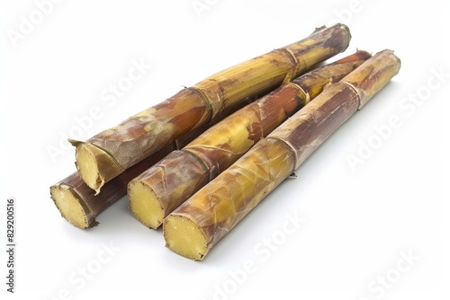 Sugar cane with clipping path on white background