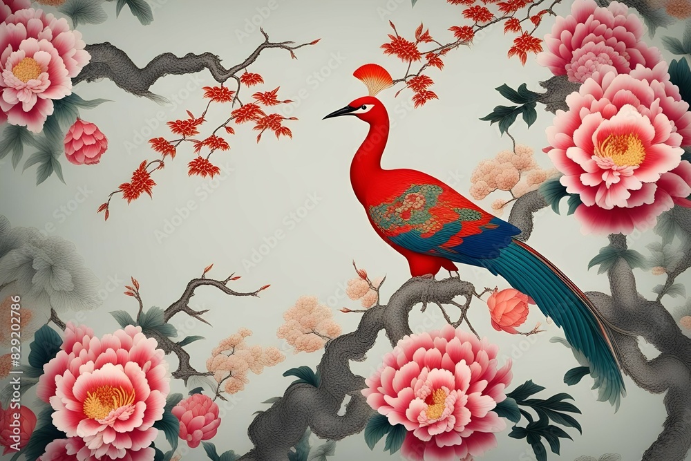 Traditional Chinese floral pattern