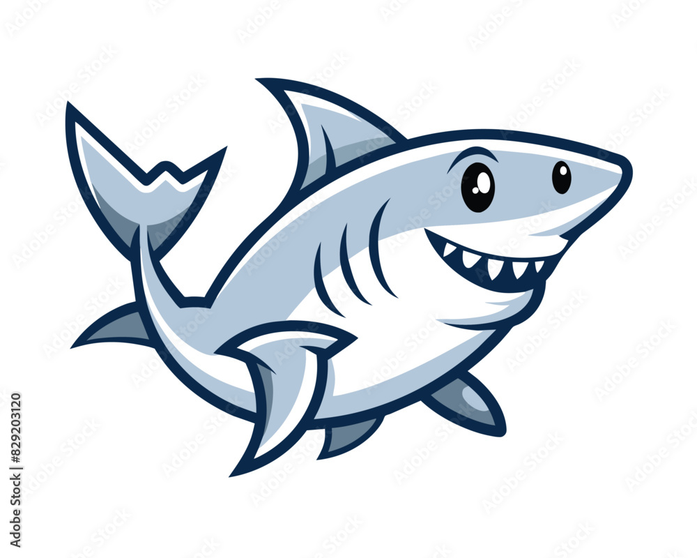 cute shark cartoon logo vector icon illustration cute shark cartoon logo vector icon illustration