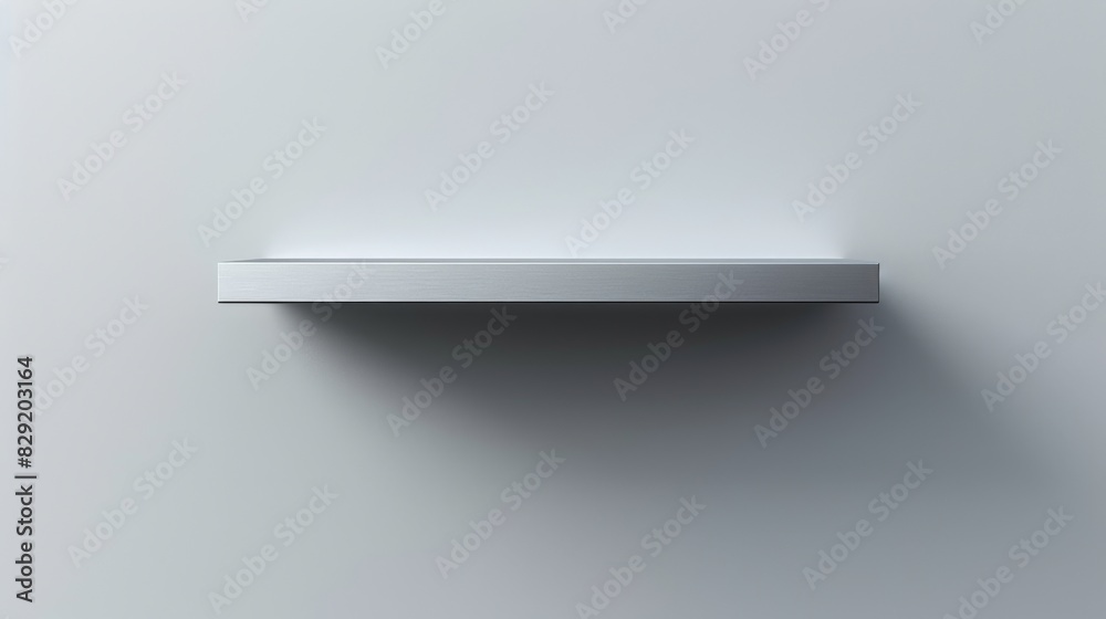 High-quality image of a sleek bathroom shelf with a modern design, isolated on a white studio background High-quality image of a sleek bathroom shelf with a modern design, isolated on a white studio background