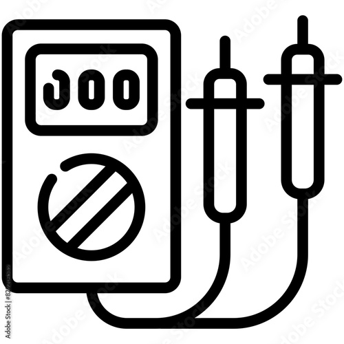 voltmeter line icon