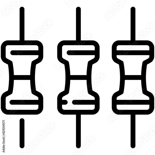 resistor line icon