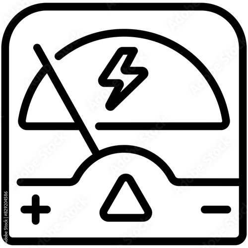 ammeter line icon