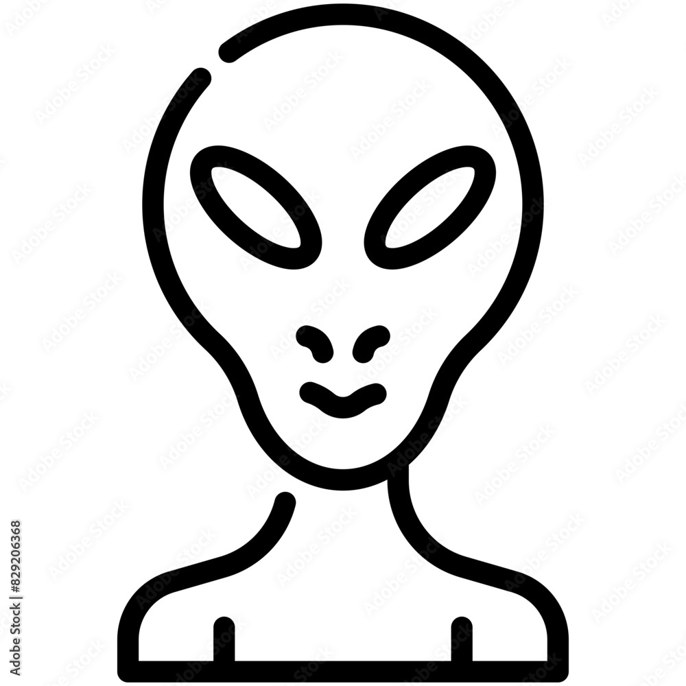 alien line icon alien line icon