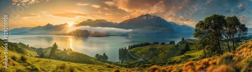 Beautiful Nature Landscape HD View Concept Scenic Beauty and Natural Serenity. photo