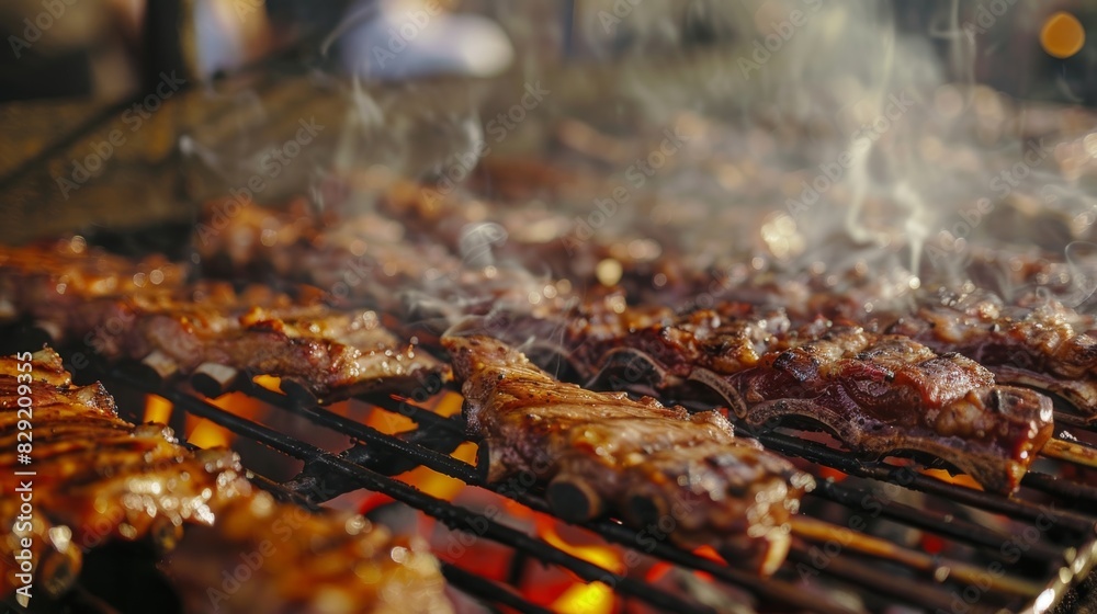 The smell of barbeque fills the air as vendors offer up juicy steaks and smoky ribs grilled to perfection.