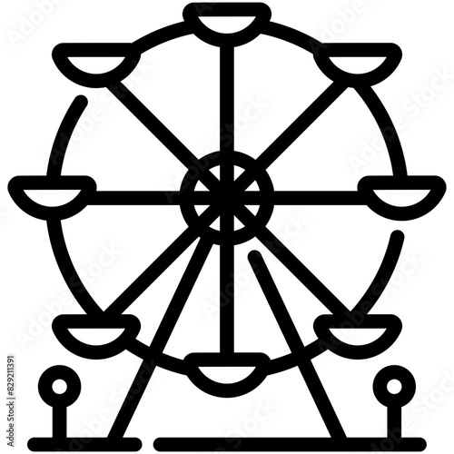 ferris line icon