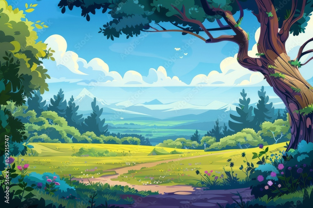 Fototapeta premium Imaginative landscape artwork for creative photography concepts copy space