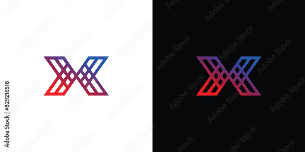 Modern and strong letter X initials logo design Modern and strong letter X initials logo design