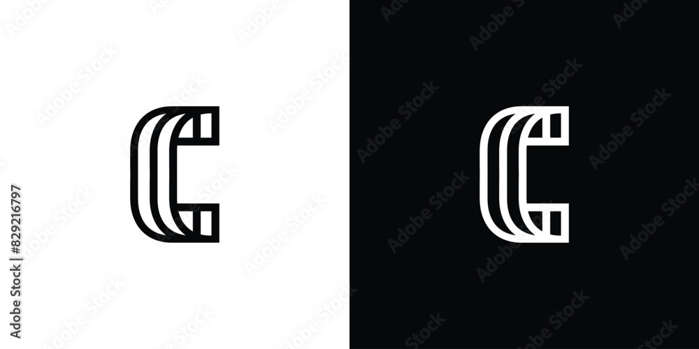 Modern and strong letter C initials logo design Modern and strong letter C initials logo design