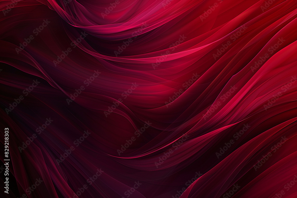 Fototapeta premium Passionate and intense gradient dynamic lines in deep shades of red and burgundy.