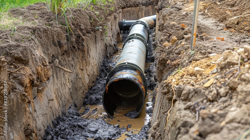 Upgrading the sewer system in a residential complex Upgrading the sewer system in a residential complex