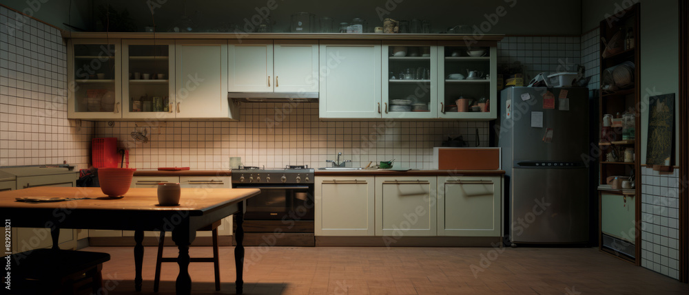 Contemporary Fusion of Luxury and Comfort in Design with Kitchen by generative Ai. Contemporary Fusion of Luxury and Comfort in Design with Kitchen by generative Ai.