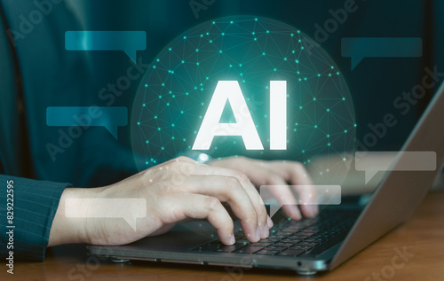 AI (Artificial Intelligence) technology, AI Learning and Artificial Intelligence, AI system for assistance people.