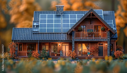 house with solar panels 