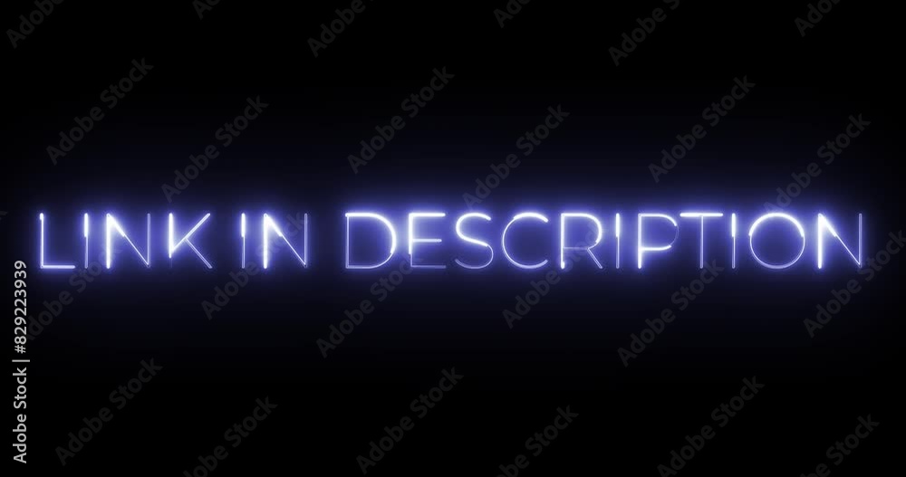 link in description neon text animation