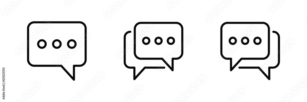 Naklejka premium Speech bubble icon. chat symbol vector 