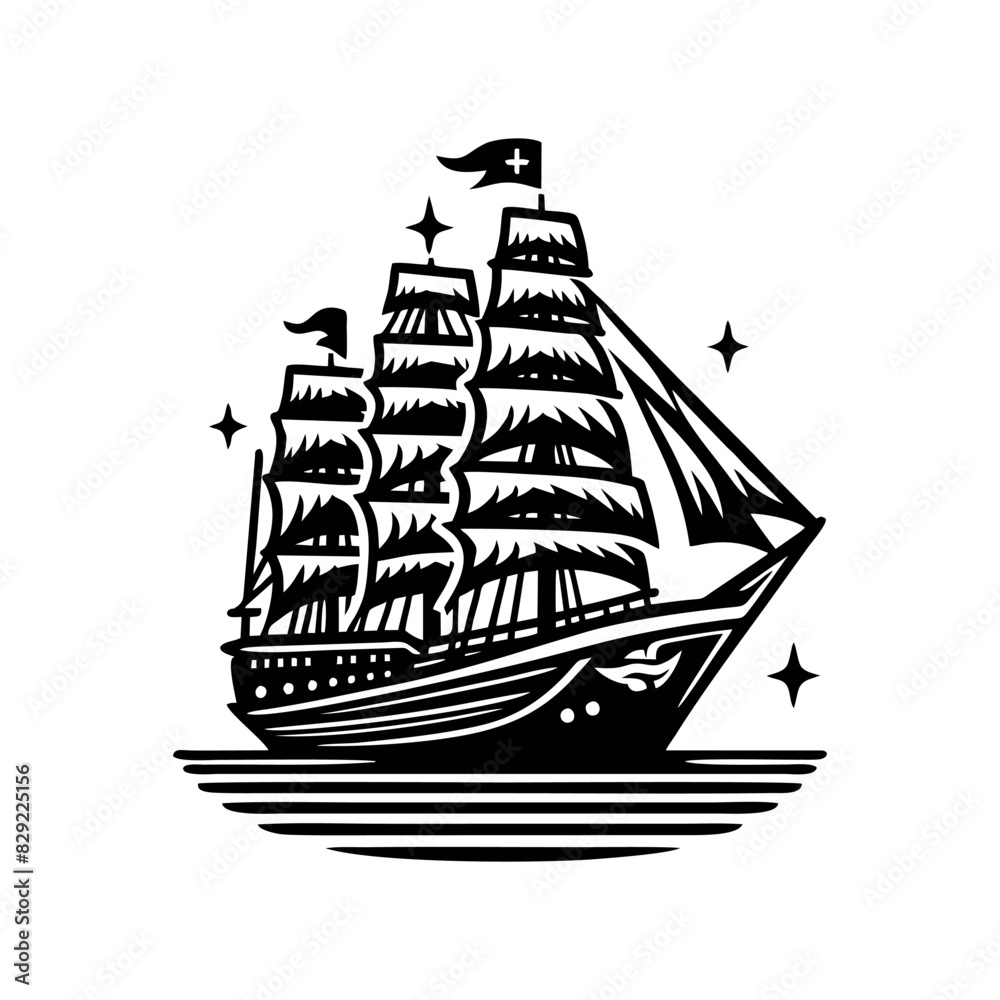 pinisi ship illustration, pinisi ship silhouette pinisi ship illustration, pinisi ship silhouette