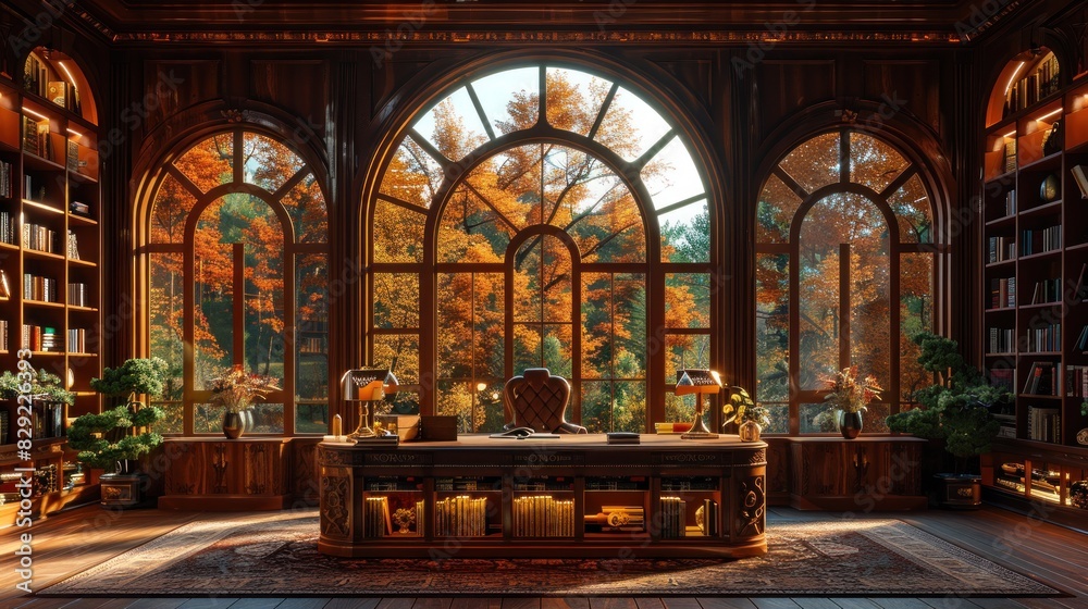 Fototapeta premium Design a paper cut artwork of a detailed family archive room with old photographs and documents