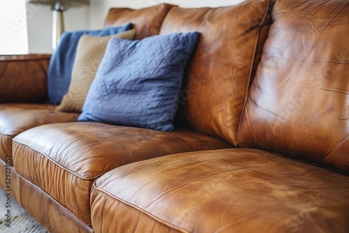Cleaning a leather couch at home