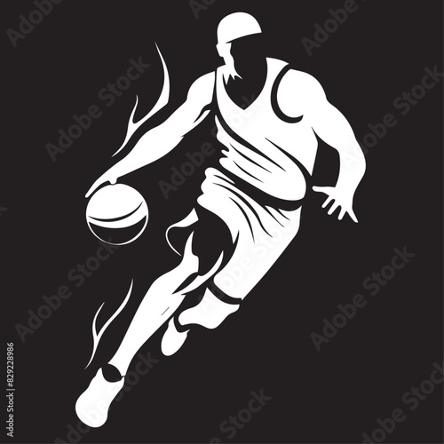 Basketball player vector logo