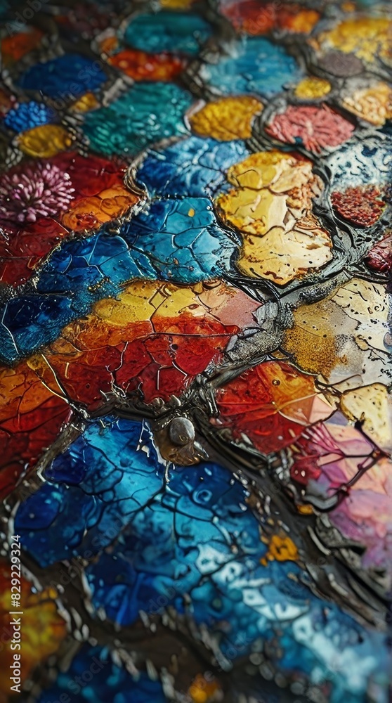 Abstract Acrylic Painting with Vibrant Colors Abstract Acrylic Painting with Vibrant Colors