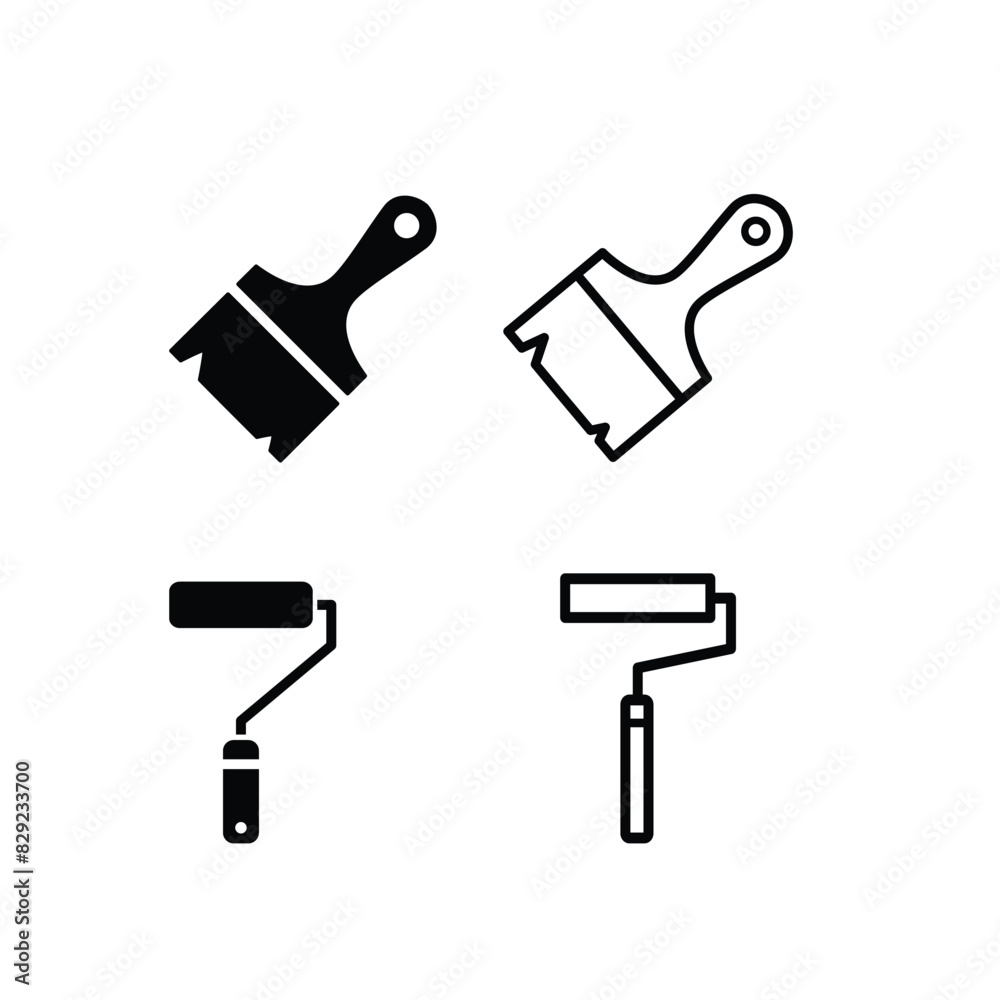 Paint brush icon vector logo design template Paint brush icon vector logo design template