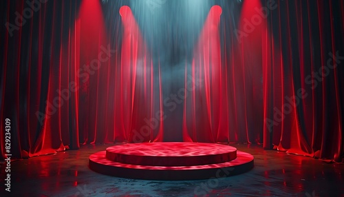 Concert Stage with Abstract Podium