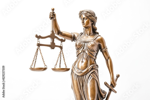 Lady Justice Statue Holding Scales and Sword
