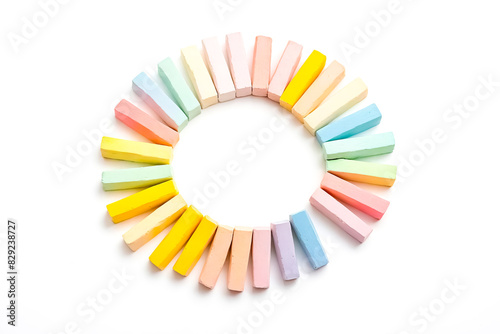 Pastel Chalk Sticks in Circle Shape