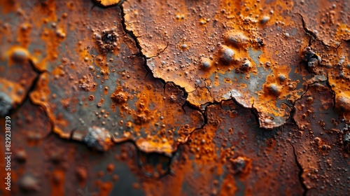 Rough brown textured metal surface with a rusty patina