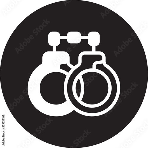 handcuffs glyph icon