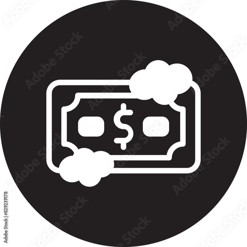 money laundering glyph icon