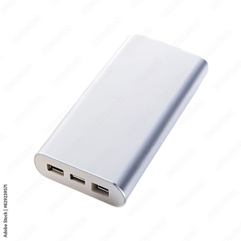 A white cell phone charger on transparent background