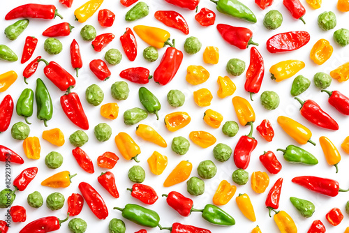 Wallpaper Mural Colorful Peppers and Green Balls Torontodigital.ca