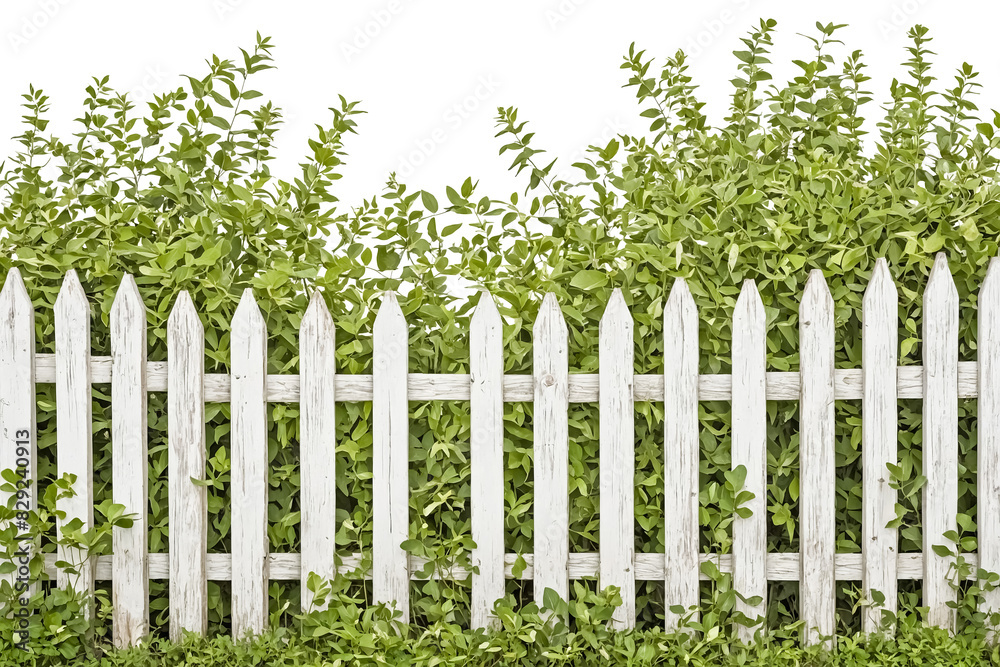 White Picket Fence and Greenery White Picket Fence and Greenery