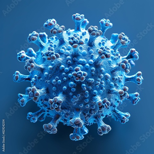 3D render of a medical with virus cells bacteria. Multiple realistic coronavirus particles floating