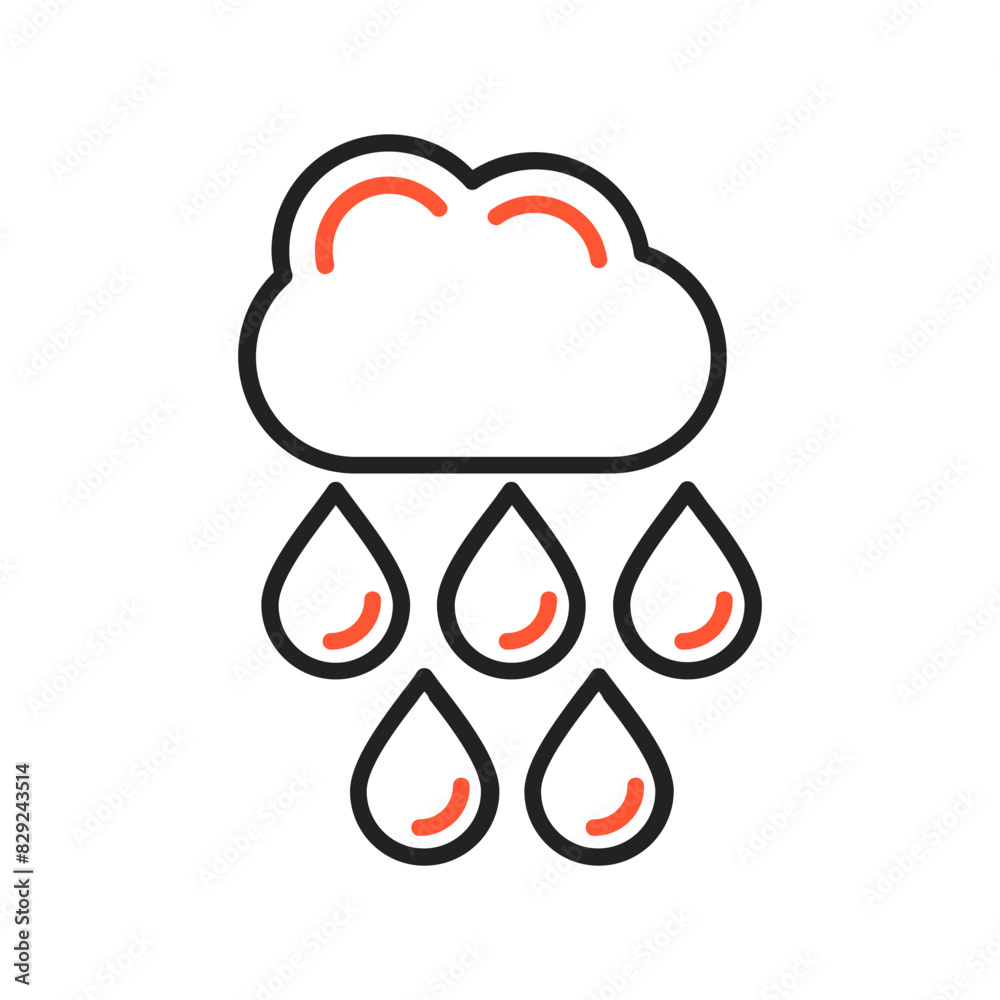 Rain Vector Icon Rain Vector Icon