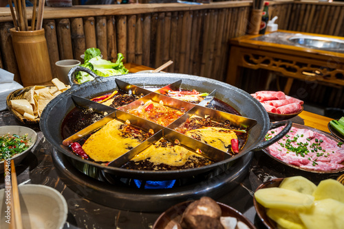 Original mala spicy hot pot in Chongqing, China photo