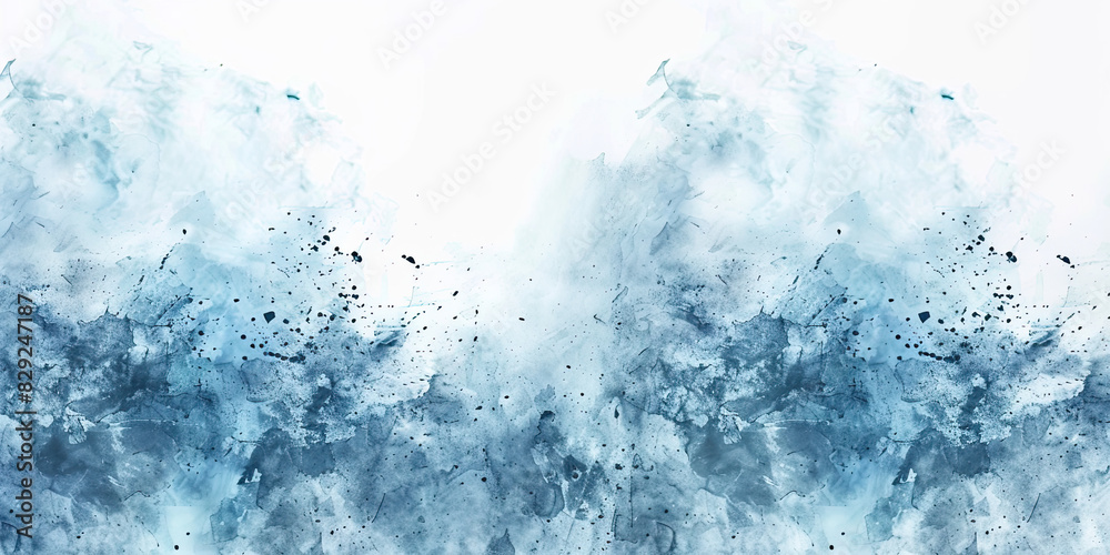 Oil paint strokes on wide canvas textured blue background decorating art painting illustration, generated ai Oil paint strokes on wide canvas textured blue background decorating art painting illustration, generated ai