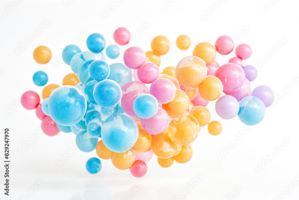 Colorful Balloons Floating in Mid-Air Colorful Balloons Floating in Mid-Air