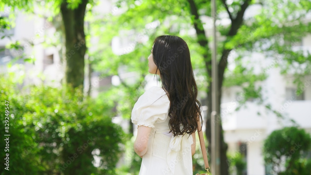 Naklejka premium 森林ヘアケアイメージ