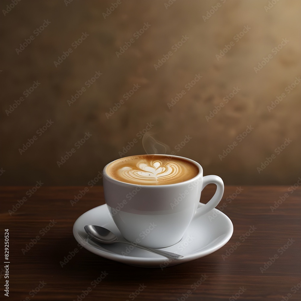 A glass of coffee in a saucer A glass of coffee in a saucer