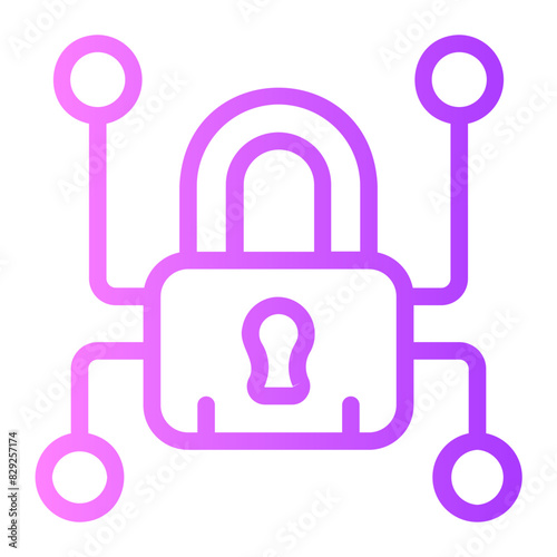 cybercrime gradient icon