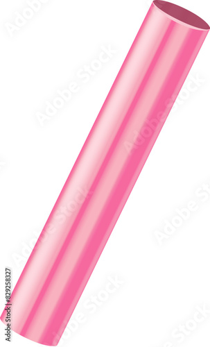 Pink bubble tea straw