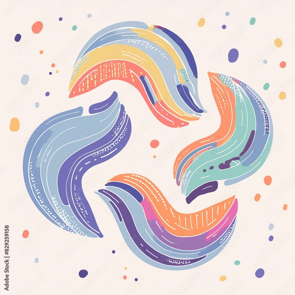 A mesmerizing abstract shape with fluid A mesmerizing abstract shape with fluid