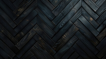 Old black wood parquet background